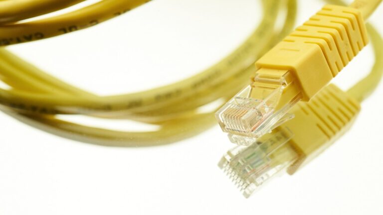 Network cable close up