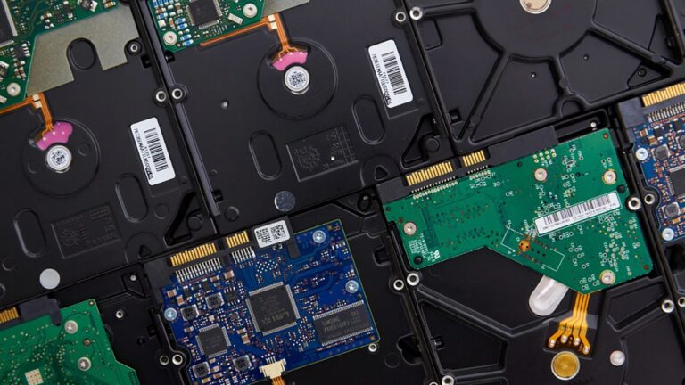 Hard drives and recovery hardware used for website backup planning