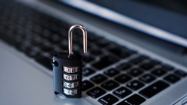 Combination lock on a laptop keyboard