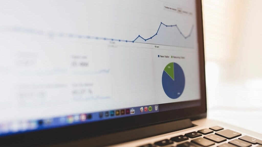 Monitoring dashboard on a laptop used to investigate a website outage
